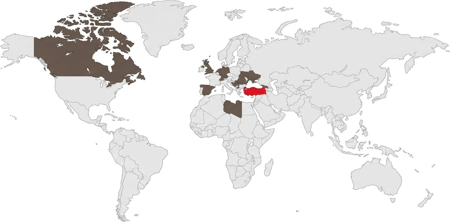 İnci Gıda İhracat Haritası
